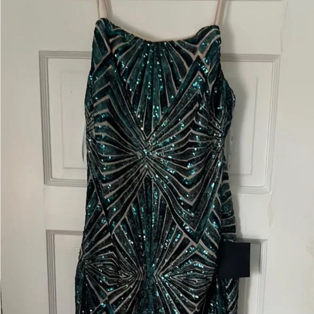 NWT lulus green sequin dress